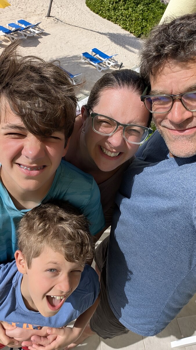 Timothy Allen with his family